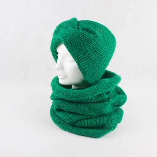 SET čelenka + nákrčník Extravagart.BASIC BARVA: green