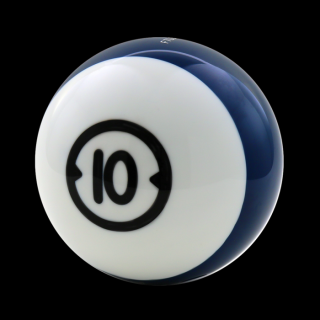 Bowlingová koule ve stylu kulečníkové koule - 10 lbs. - vrtané (BOWL BALL, BILL #10 L           )