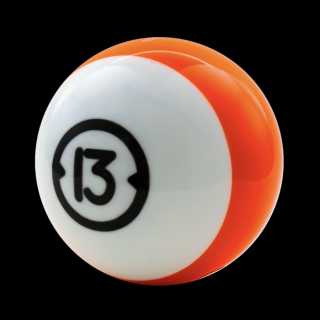Bowlingová koule ve stylu kulečníkové koule - 13 lbs. - vrtané (BOWL BALL, BILL #13 L    )