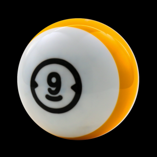 Bowlingová koule ve stylu kulečníkové koule - 9 lbs. - vrtané (BOWL BALL, BILL #9 M     )