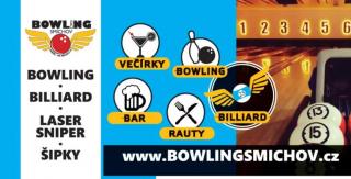 Smíchovské KOMBO -) bowling + kulečník kdykoliv (Po-Ne 11.00 - 01.00)