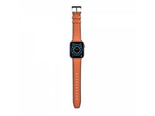 COTEetCI Soft Rubber Leather integrated Band for Apple Watch 38/40/41mm Brown