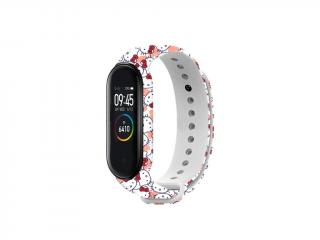 Řemínek pro Xiaomi Mi Band 3 / 4  RŮZNÉ MOTIVY! Barva: Kočky