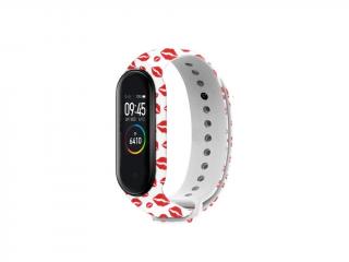 Řemínek pro Xiaomi Mi Band 3 / 4  RŮZNÉ MOTIVY! Barva: Rty