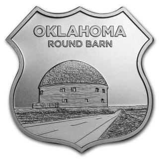 Icons of Route 66 Oklahoma Round Barn 1 oz