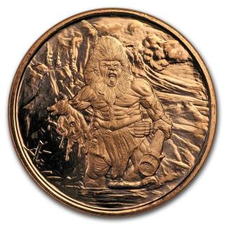 Měděná medaile 1 oz Frost Giant Nordic Creatures