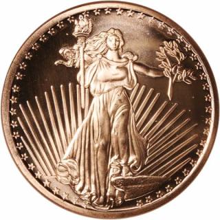 Měděná mince 1 oz Saint-Gaudens