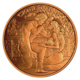 Měděná mince 1 oz Tristan a Isolda- láska na věčnost 2023