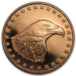 Měděná mince Eagle Head 1 oz AVDP