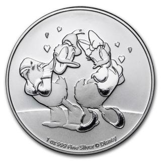 NIUE Stříbrná mince Donald &amp; Daisy 1 oz 2021