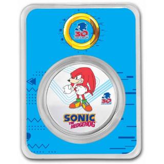 NIUE Stříbrná mince Sonic Knuckles 30. výročí SEGA 1 oz 2021