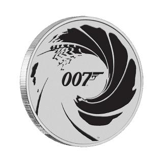 Perth Mint Stříbrná mince James Bond kolorovaná černá 1 oz 2022