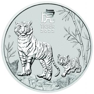 Perth Mint Stříbrná mince Lunární série III Rok Tygra 2022 1oz