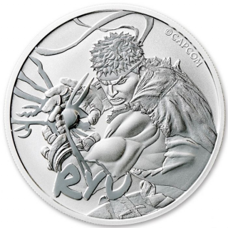 Perth Mint Stříbrná mince Street Fighter - Ryu 1 oz 2022 BU