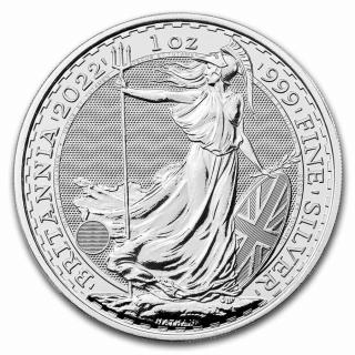 Stříbrná mince 1 oz Britannia 2022