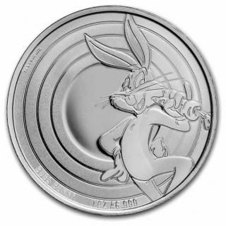 Stříbrná mince 1 oz Bugs Bunny Looney Tunes 2022 Kolorovaný