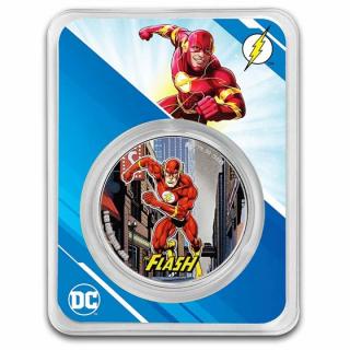 Stříbrná, mince, 1 oz, Flash, DC, Comics, 2023, Kolorovaná, TEP