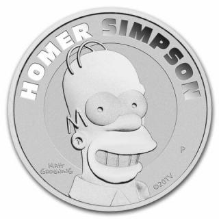 Stříbrná mince 1 oz Homer Simpson 2022