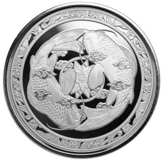 Stříbrná mince 1 oz Koi Fish 2023 BU