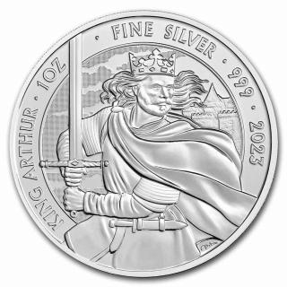 Stříbrná mince 1 oz Král Artuš Mýty &amp; legendy 2023 BU