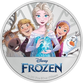 Stříbrná mince 1 oz Ledové králoství 2022 Kolorovaná Proof