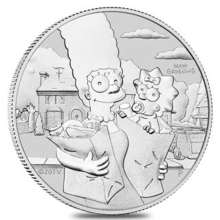 Stříbrná mince 1 oz Marge &amp; Maggie The Simpsons 2021 BU