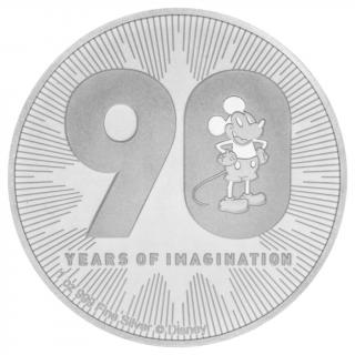 Stříbrná mince 1 oz Mickey Mouse 90. výročí Disney 2018