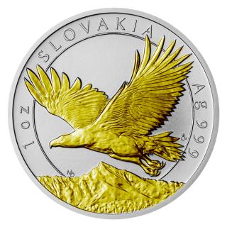 Stříbrná mince 1 oz Orel 2023 Zlacený