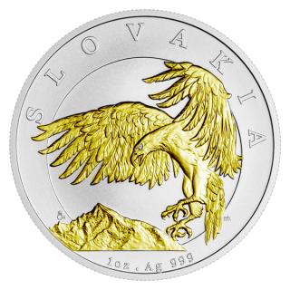 Stříbrná mince 1 oz Orel 2024 Zlacený