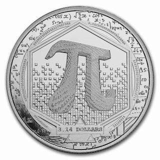 Stříbrná mince 1 oz Pythagoras - číslo Pí Inspirace 2023 BU