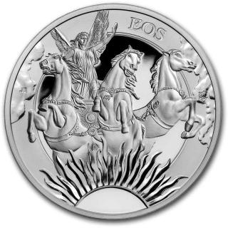 Stříbrná mince 1 oz Svatá Helena Královna Eos a koně 2023 Apmex MintDirect® PCGS