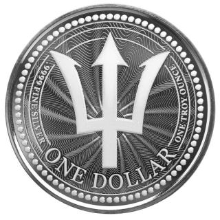 Stříbrná mince 1 oz Trident Barbados 2023 BU