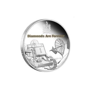 Stříbrná mince 50. Výročí James Bond Diamanty jsou věčné 1 oz 2021 Kolorovaná