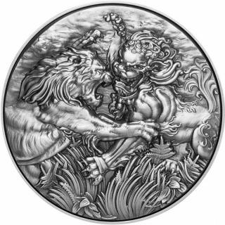 Stříbrná mince African Lion vs Chinese Lion 2 oz 2022