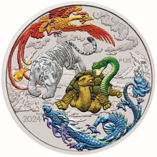 Stříbrná mince Čtyři čínské mýtické legendy Hong 1oz