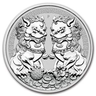 Stříbrná mince Double Pixiu Strážní Lvi 1 oz 2020
