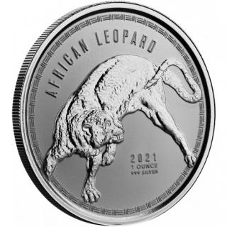 Stříbrná mince Leopard Ghana 2021 BU