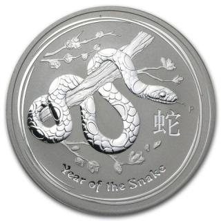 Stříbrná mince Lunární série 2 Rok hada 1 oz 2013