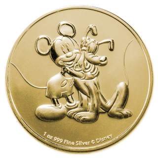 Stříbrná mince Mickey &amp; Pluto 1 oz 2020