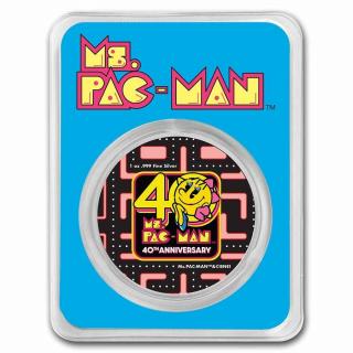 Stříbrná mince Miss PAC-MAN 40. výročí 1 oz 2021