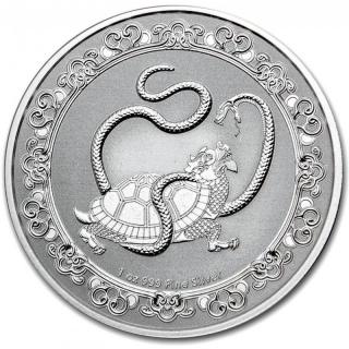 Stříbrná mince Nebeská zvířata Celestial BLACK TURTLE 1 oz 2021