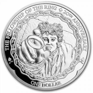 Stříbrná mince Pán Prstenů - Frodo  20. výročí 1 oz 2021