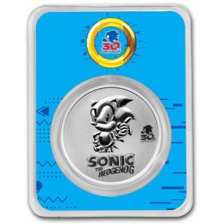 Stříbrná mince Sonic the Hedgehog SEGA 30. Výročí 1 oz 2021 TEP