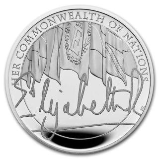 Stříbrná mince The Queen's Reign Commonwealth Piedfort 2022 (UK22QCPF)