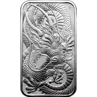 Stříbrný slitek 1 oz Rectangle Dragon 2018