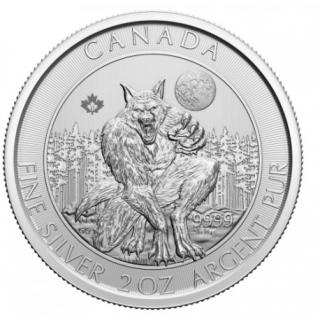 The Royal Mint Stříbrná mince Stvoření severu - Vlkodlak 2 oz 2021