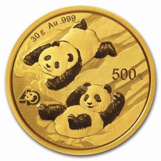 Zlatá mince 30 g Panda 2022 BU