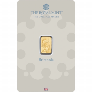 Zlatý slitek 1g The Royal Mint Britannia