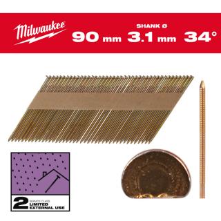 Milwaukee hřebíky 34 D hlava 90mm RS G SC2 - 2200ks