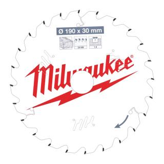 Milwaukee pilový kotouč 190/30/24z, šířka 1,6 mm (dřevo)